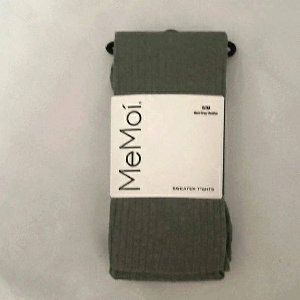 MeMoi Boston Ribbed Cotton Blend Sweater Tights Size S/M